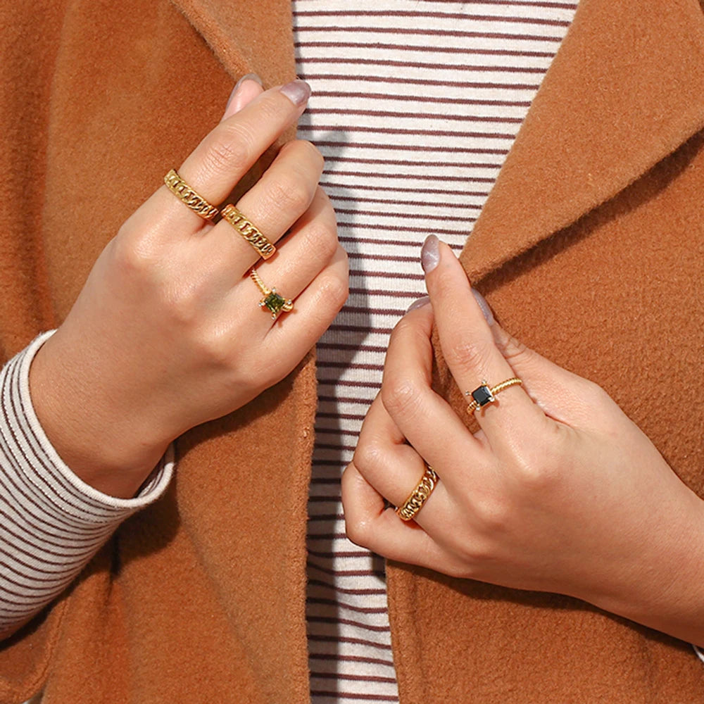 Crystal Square Ring