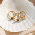 Crystal Square Ring