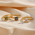 Crystal Square Ring
