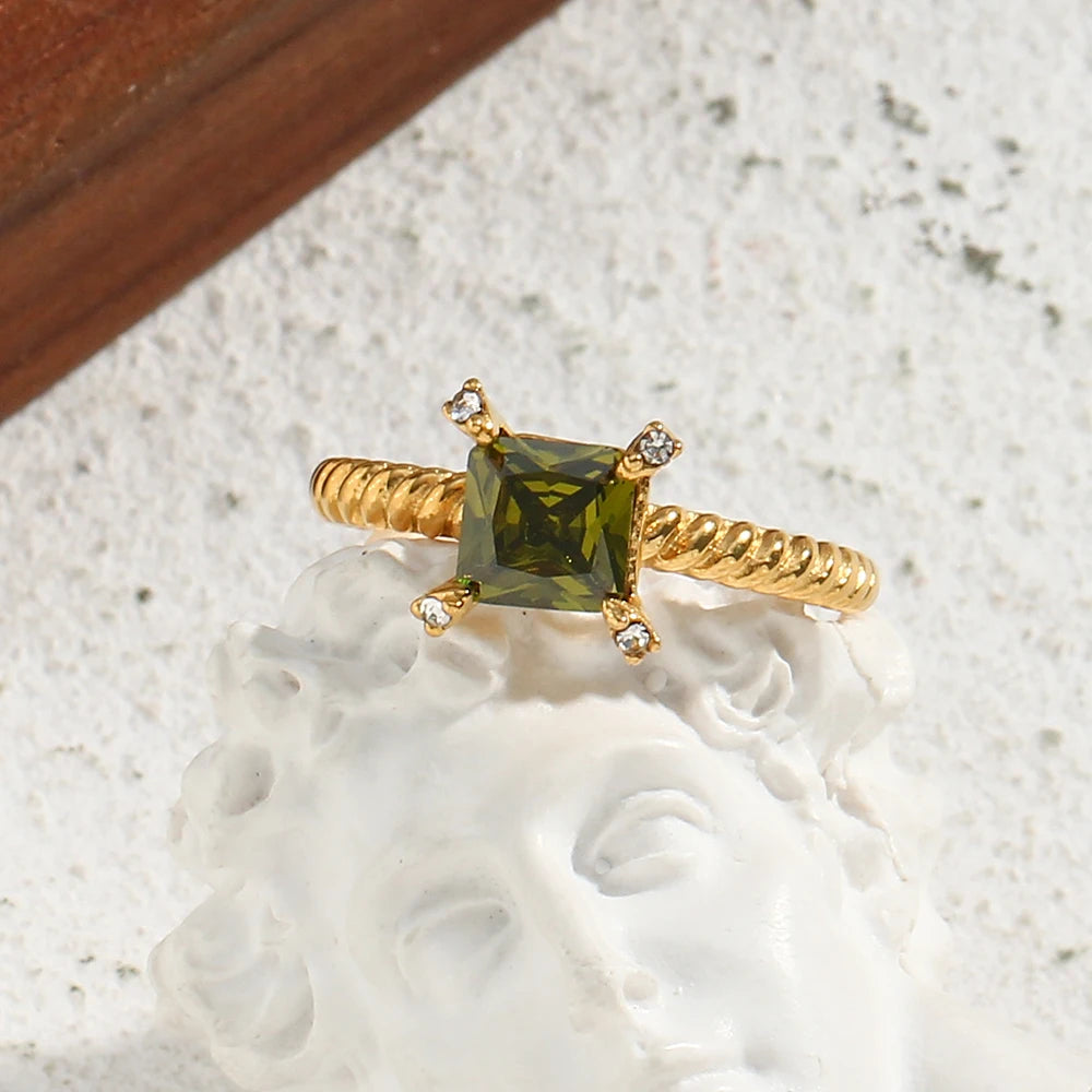 Crystal Square Ring