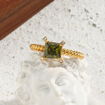 Crystal Square Ring