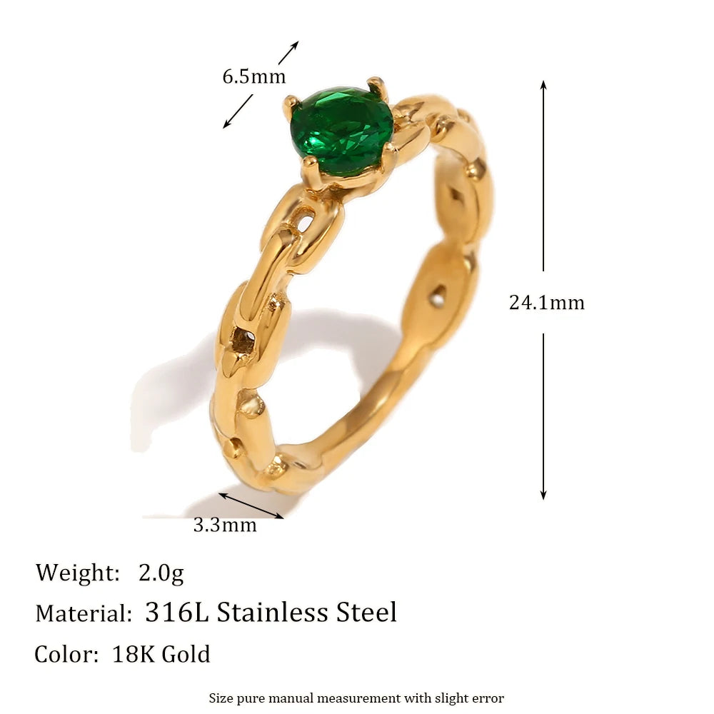 Exquisite Rhinestone Chain Ring