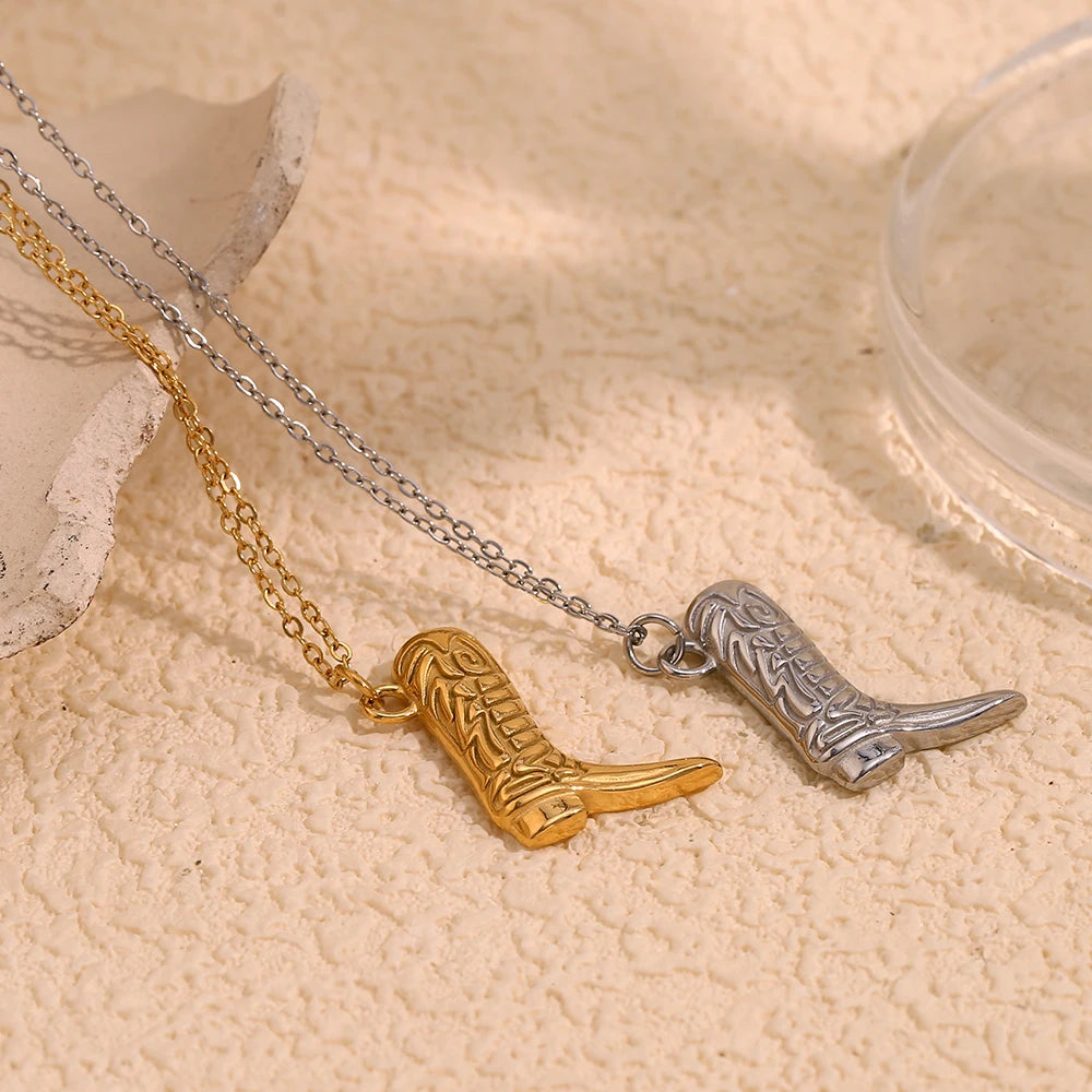 Boot Design Pendant Necklace