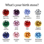 Elegant Birthstone Necklace with Zircon Pendant