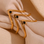 Exquisite V-Shaped Gold Ring