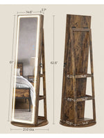 Luxurious LED Mirror Jewelry Cabinet