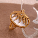 Boho Sun Mould 18K Gold Plated Ring