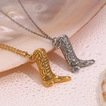 Boot Design Pendant Necklace