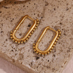 18K Gold Plated Zirconia Hoop Earrings