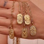 Elegant Zodiac Sign Pendant Necklaces