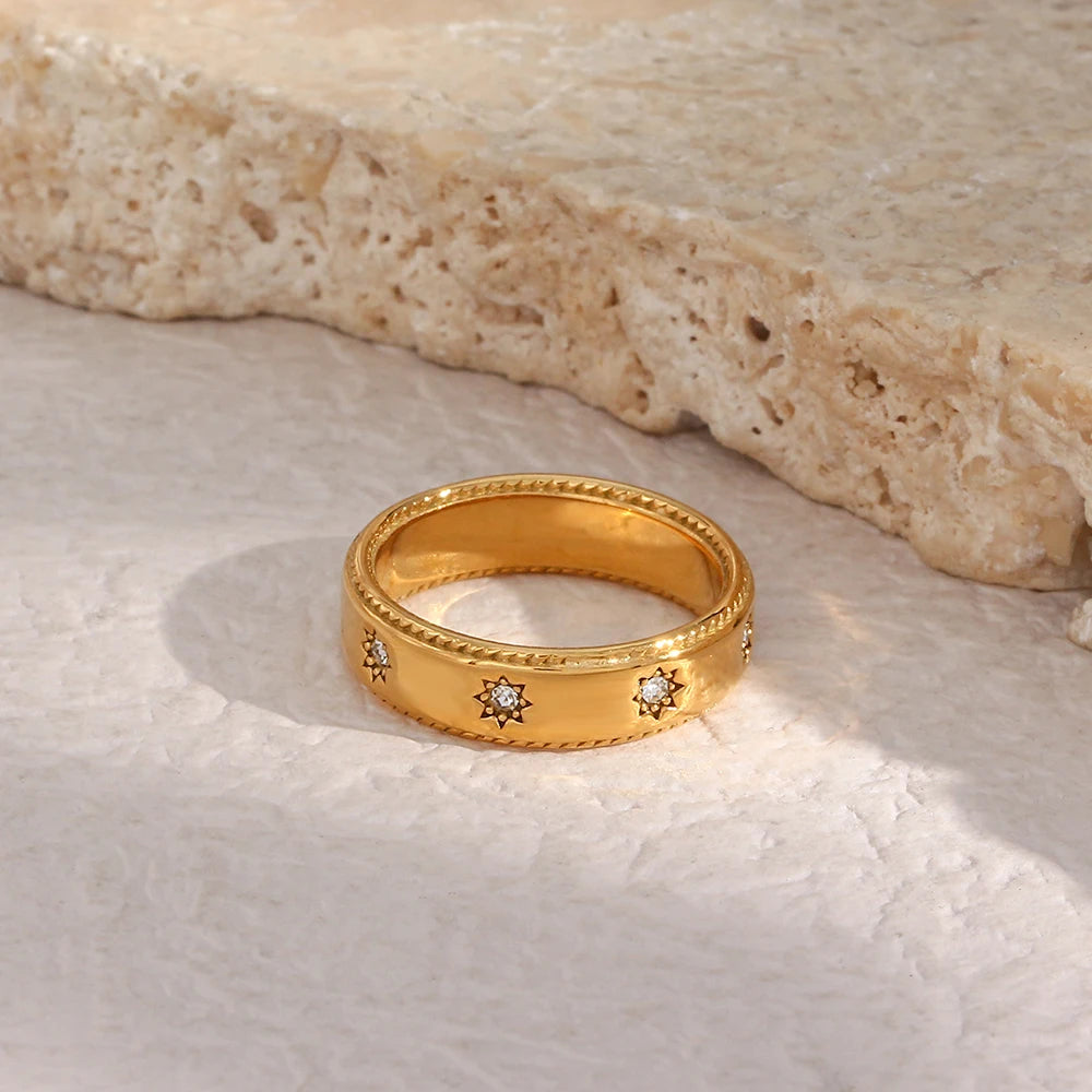 18K Gold Plated Star Ring