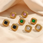 Luxury Zircon Stud Earrings