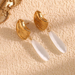 Irregular Water Droplet 18K Gold Earrings