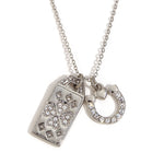 Rectangle Horse Hoof Heart Pendant Necklace