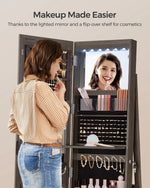 Luxurious LED Mirror Jewelry Cabinet
