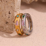 Water Droplet Zircon Ring
