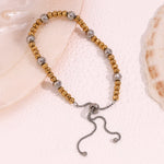 Double Color Beads Adjustable Bracelet