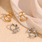 Symmetric Abstract Mask Stud Earrings