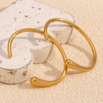 Asymmetric Stainless Steel Cuff Bracelet