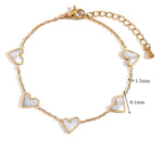 Double Sided Heart Snake Chain Layered Bracelet