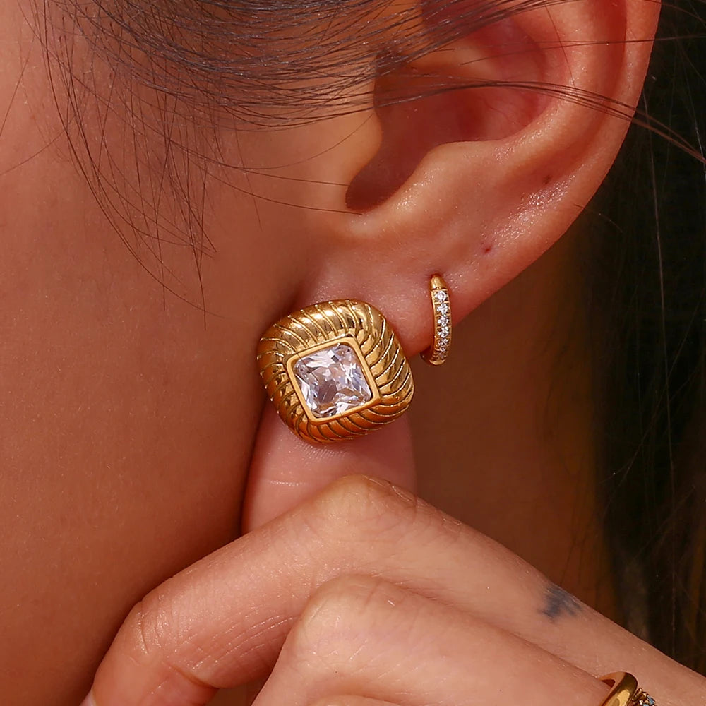 Luxury Zircon Stud Earrings