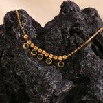 Luxurious Green Steel Ball Anklet