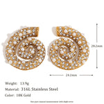 Spiral Vortex Pearl Earrings