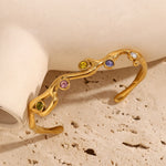 Elegant Plant Branch Rhinestone Bracelet