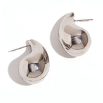 Bold Stereoscopic Pear Drop Stud Earrings