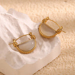 Vintage Green Agate Earrings