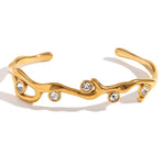 Elegant Plant Branch Rhinestone Bracelet