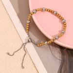 Double Color Beads Adjustable Bracelet