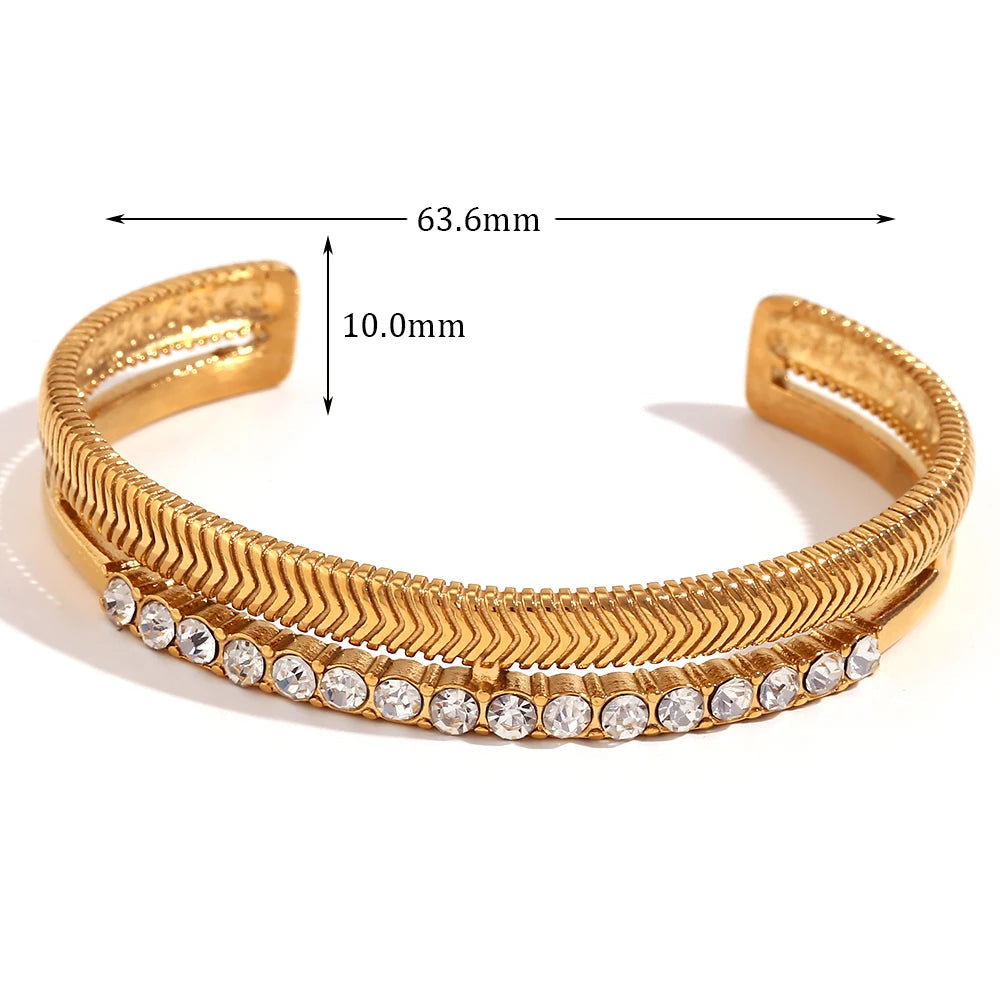Colorful Rhinestone Cuff Bracelets