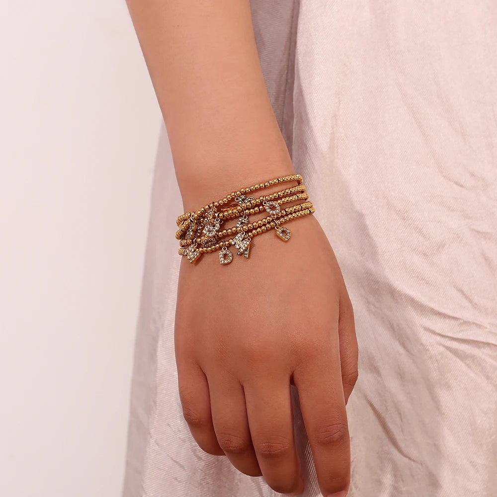 18K Gold Plated Family Bracelets