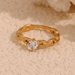 Exquisite Rhinestone Chain Ring
