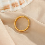 Minimalist Zircon & Pearl Shell Ring