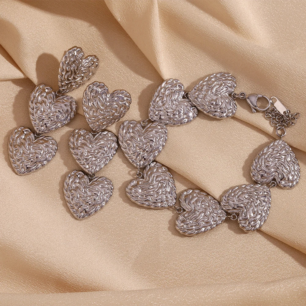 Heart Pattern 18K Gold Plated Set