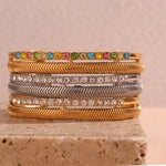 Colorful Rhinestone Cuff Bracelets