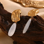 Irregular Water Droplet 18K Gold Earrings