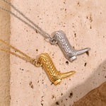 Boot Design Pendant Necklace