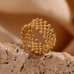 18K Gold Plated Mesh Ring