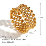18K Gold Plated Mesh Ring