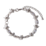 Elegant Silver Geometric Anklet