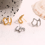Symmetric Abstract Mask Stud Earrings