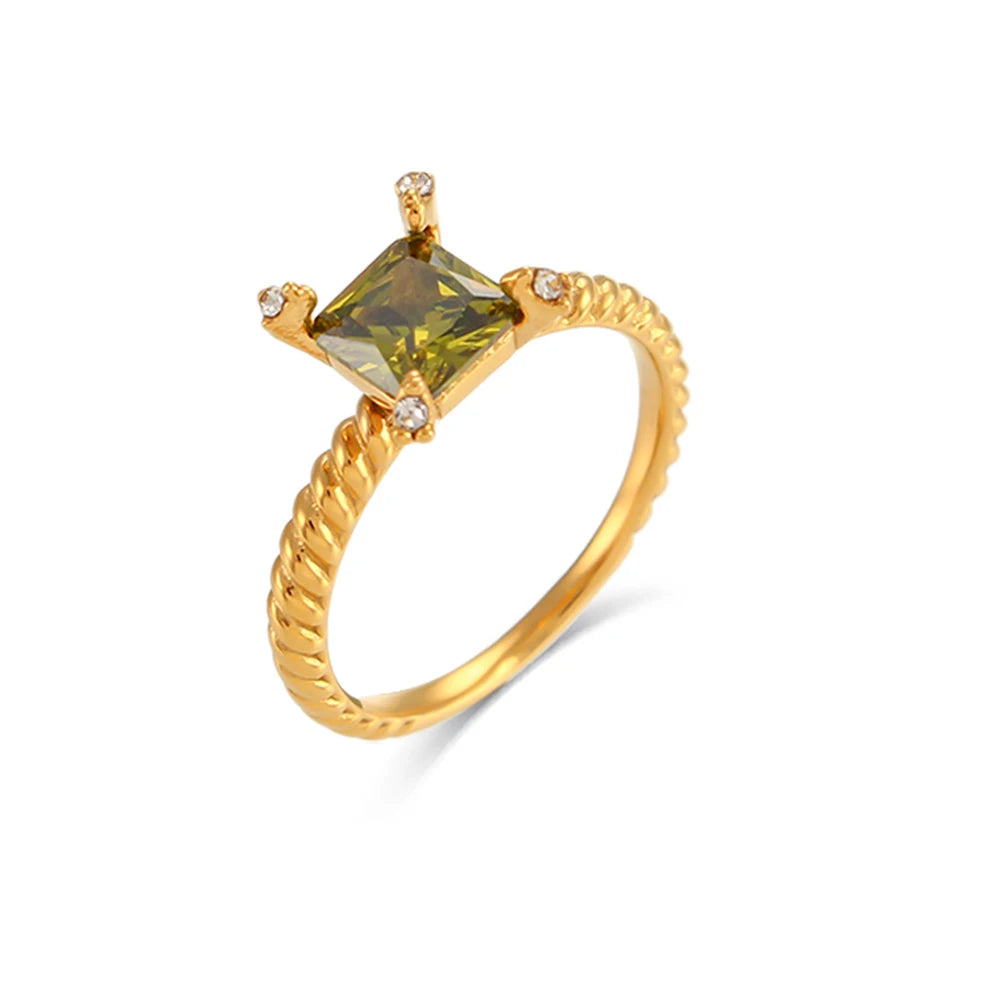 Crystal Square Ring