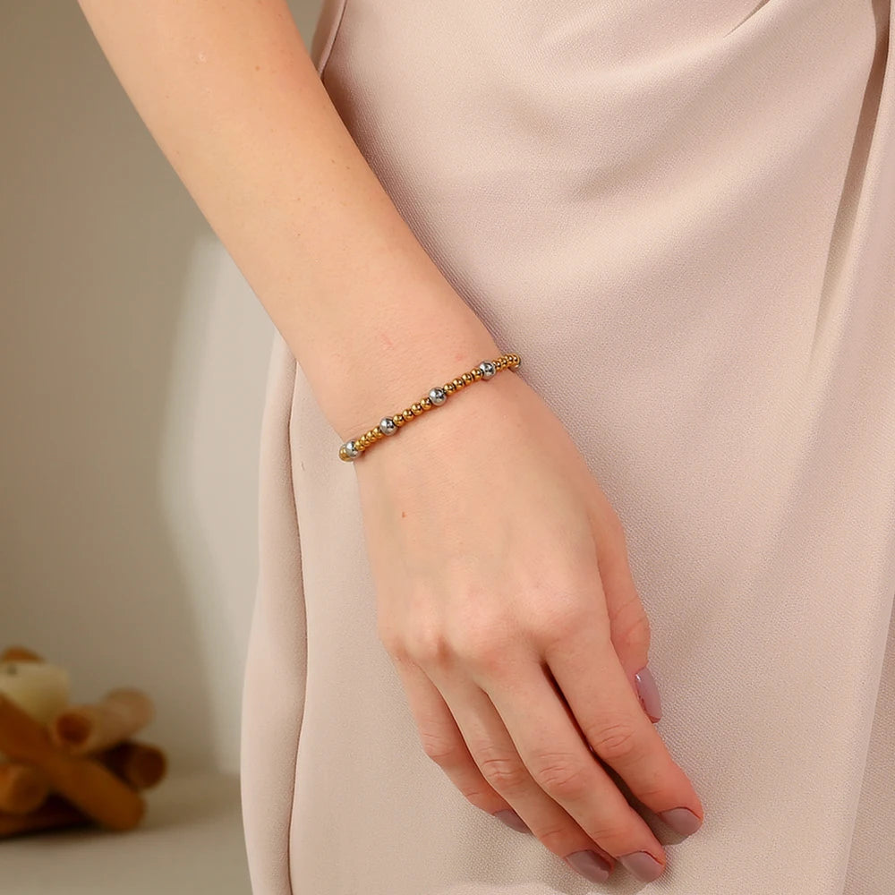 Double Color Beads Adjustable Bracelet