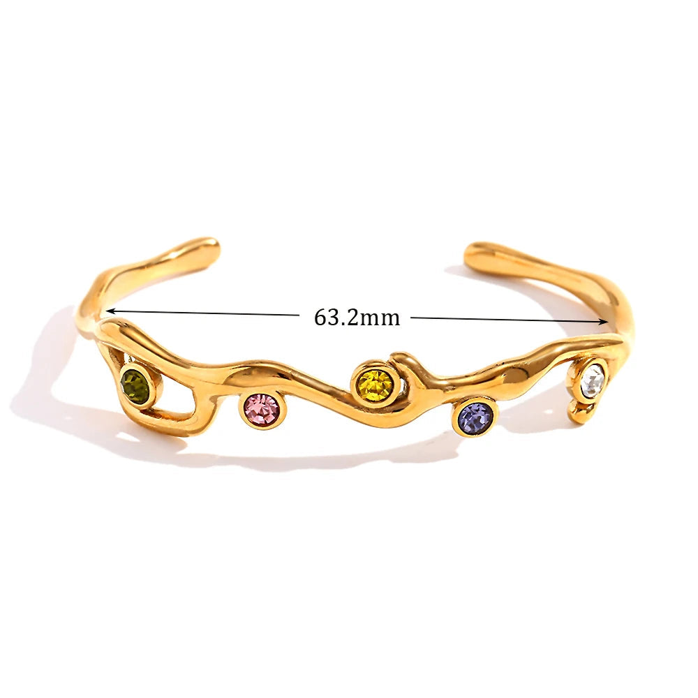 Elegant Plant Branch Rhinestone Bracelet