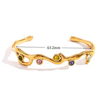 Elegant Plant Branch Rhinestone Bracelet
