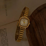Elegant Gold Square Dial Watch