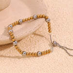 Double Color Beads Adjustable Bracelet